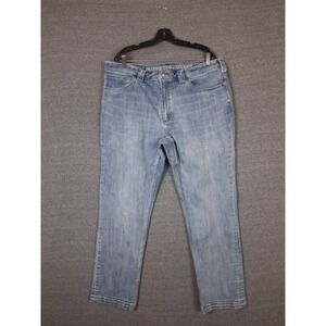 Duluth Mens Jeans 40x32 Blue Denim Ballroom Flex Pants Casual Workwear Standard